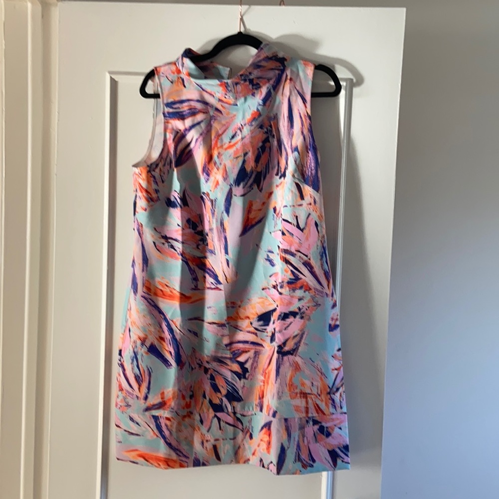 Beautiful Multi Colour Mock Neck Dress
